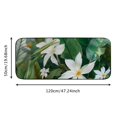 thumbnail image 5 of ONETECH White Flowers Green Leaves Tropical Scene Floor Mat Rug Non-Slip Entrance Mat 19.68*47.24 in, 5 of 6