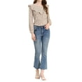 thumbnail image 2 of INSPIRE CHIC Women's Floral Printed Top Long Sleeve Round Neck Ruffle Collar Blouse, 2 of 5