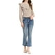 thumbnail image 2 of INSPIRAR CHIC Blusa de Manga Larga con Estampado Floral y Cuello Volante en Color Albaricoque Talla L, 2 of 5