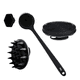 thumbnail image 1 of "Set De Cepillos De Silicona Para El Baño, La Cara Y El Pelo Belug,  Color Negro ", 1 of 5