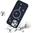 thumbnail image 3 of For Apple iPhone 16 (6.1") Diamond Sparkly Bling Design Rhinestone Hybrid Skin TPU PC with Magnetic Circle MagSafe Compatible Cover ,Xpm Phone Case [ Blue ], 3 of 8