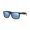 Matte Rubber Black Frame | Blue Mirror Lens, variant on RB4165 JUSTIN COLOR MIX Square Shape Sunglasses Matte Rubber Black Frame | Blue Mirror Lens 51mm