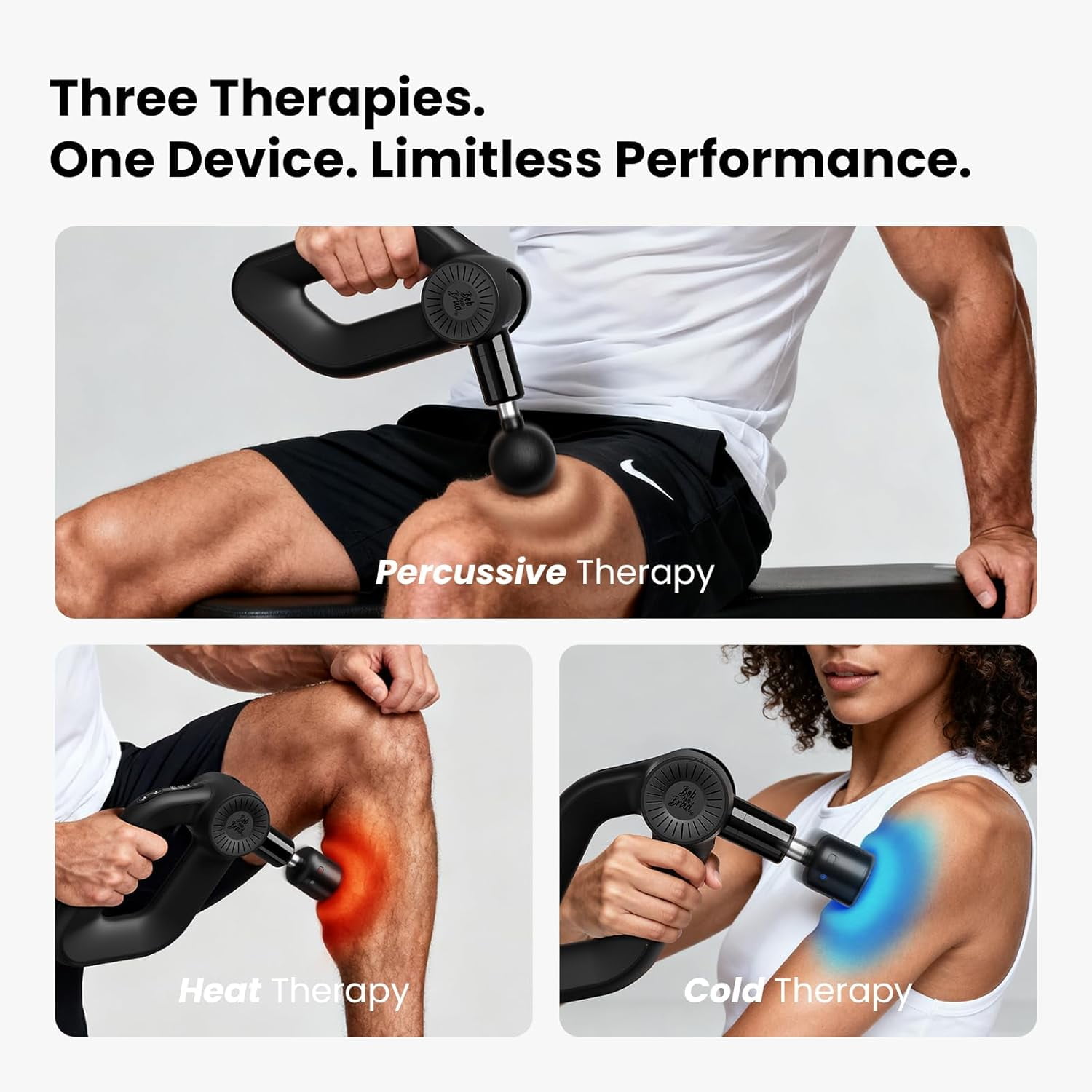 Bob and Brad D6 Pro Max+ Massage Gun with Heat & Cold Head, 16mm Deep Tissue Muscle Massager with 16mm Amplitude for Athletes Muscle Recovery, Handheld Professional Back Machine Pain Relief Gifts