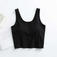 thumbnail image 2 of Ruimatai Women's Summer Sleeveless Tank Top with Built-in Bra, Sexy Cami Undershirt, Comfortable Sleepwear, Stretchy & Breathable, Solid Color, 2 of 6