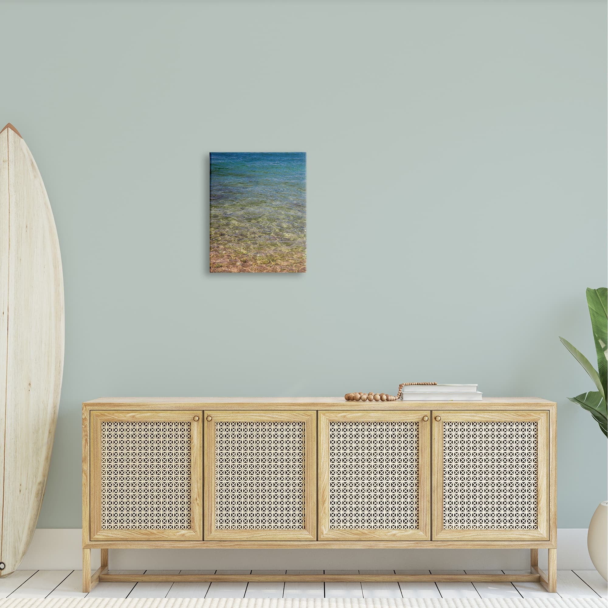 Stupell Underwater Clear Sea Floor Ripples Landscape Photography Gallery Wrapped Canvas Print Wall Art