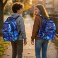 thumbnail image 3 of Chririnla Wolf Pattern Bookbag with Lightweight, Multiple Compartments traspirante 17 Inch School Bag for Outdoor Travel, 3 of 10