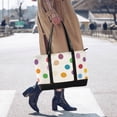 thumbnail image 4 of FORMRS Canvas Laptop Tote Bag for Women with 15.6" Computer Compartments Shoulder Handbag, Polka Dot, 4 of 7