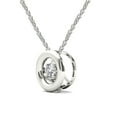 Dancing diamond necklace white gold Clearance