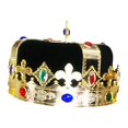 thumbnail image 3 of Injueey Royal King Crown Hat Theme Party Prince Crown King Prop for Prom Holiday  Kits de decoración para fiestas Negro 19x10cm, 3 of 6