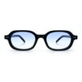 thumbnail image 4 of Hipster Narrow Oval Hustler Pop Color Lens Mid Temple Sunglasses Black - Blue, 4 of 8