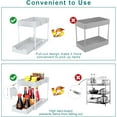 thumbnail image 6 of Under Sink Organizer 2 Pack, Bathroom Cabinet Organizer, 2 Tier Sliding Cabinet Basket Organizer Drawer, Multi-Purpose Bath Collection Baskets for Bathroom (Black), 6 of 16