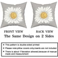 thumbnail image 4 of Spring Summer Pillow Covers 18X18 in Grey Daisy Floral Couch Pillow Cases Set of 2 Flower Bloom Farmhouse Throw Pillows Spring Decor for Room Bedroom Cushion Outdoor, 4 of 6