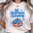 thumbnail image 4 of All American Dumpling Patriotic T-Shirt, Fourth of July Americana Graphic Tee, Cute USA Dumpling Women’s Holiday Shirt, 4 of 6