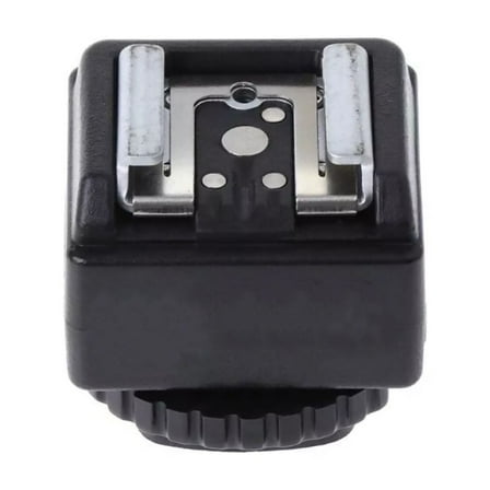 Black Metal Plastic Flash Adapter for Canon & Nikon Compact & Portable for On-the-Go Shoots