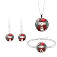 thumbnail image 2 of 1 Set Christmas Snowman Jewelry Time Gemstone Necklace Set Bracelet Earring Set, 2 of 8