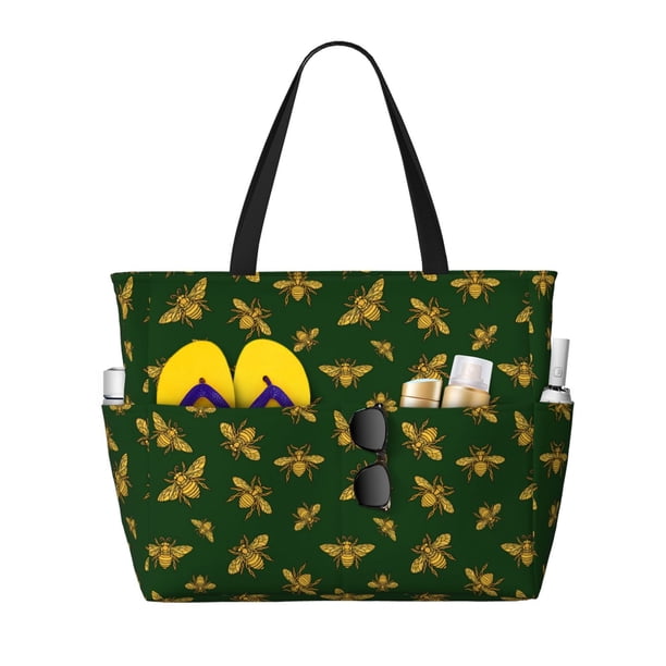 Easygdp Hohey Bee Bolsa de Viaje de Playa de Gran Capacidad, Bolsa Tote Perfecta para la Playa, Escapadas de Fin de Semana y Viajes
