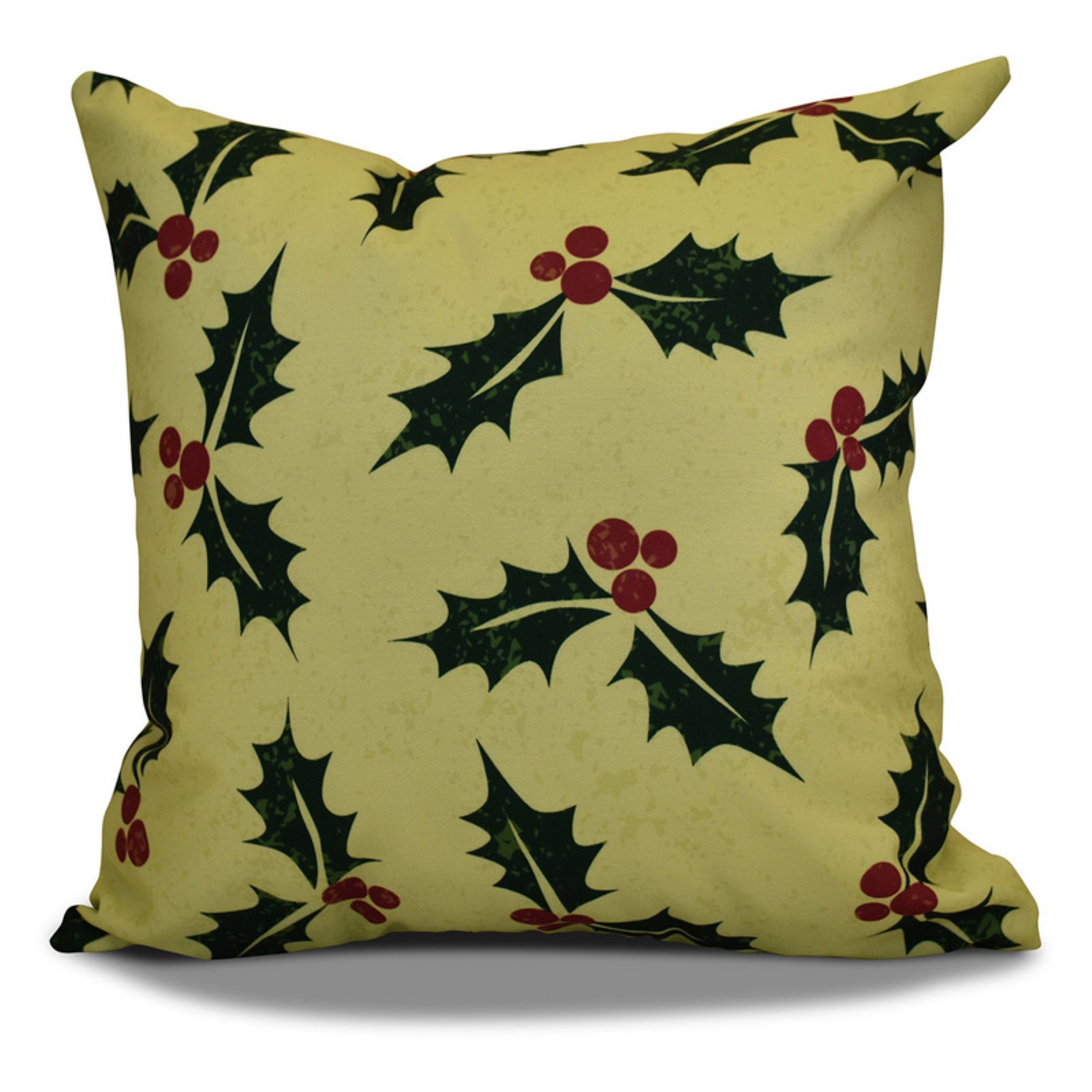 Simply Daisy 16" x 16" Allover Holly Floral Print Outdoor Pillow
