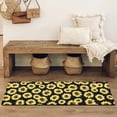 thumbnail image 4 of Black Sunflower Pattern Bathroom Rugs Mat,Non Slip Microfiber Bathroom Rug,Rubber Backing,Soft Bathroom Mats for Bathroom Floor,Tub and Shower,47x17in(120x43cm), 4 of 5
