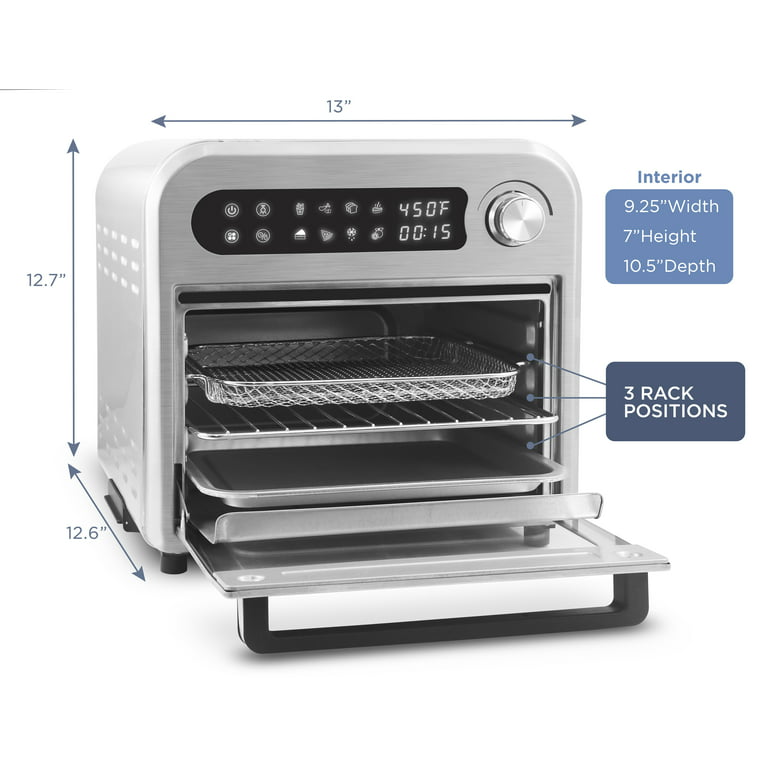 Elite Gourmet Infinite-Use Air Fryer Oven Stainless Steel