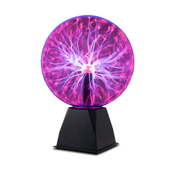 Tradeopia Plasma Ball Lamp 8 Inch, Touch & Sound Sensitive Plasma Globe, Static Electricity Light for Home Decor & Kids