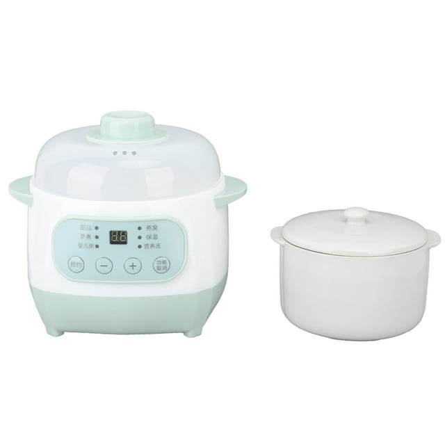200W 1L Electric Ceramic Slow Cooker Bird'sHerbal Soup Pot, Electric Stewing Pot With Multiple Function Timer For Home