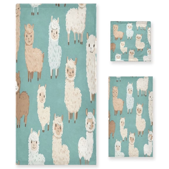 Three-Piece Towel Set Face Towel Towel Set Hand Towel Bath Towel Cotton Bath Towels Bath Towel Sets Hand Bath Towels Super Cute Sheep