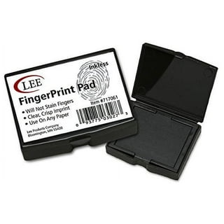 Baumgartens® Fingerprint Ink Pad, 1 7/8 x 1 7/8 x 1/2, Black/Black Ink