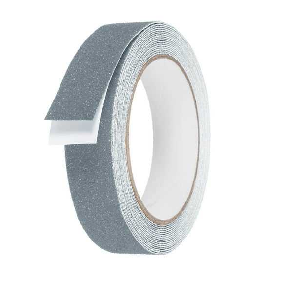 Non Skid Tape 1 in x 16.5 ft Frosted Non Slip Grid Tape Self-Adhesive Backing for Stairs Treads, Grey