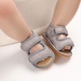 thumbnail image 2 of SOFMUO Baby Girls Boys Sandals Premium Soft Anti-Slip Rubber Sole Breathable Infant Summer Outdoor Water Shoes Toddler First Walkers(0-6 Months,Gray), 2 of 6