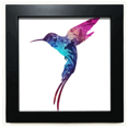 thumbnail image 1 of Colorido pájaro mosca proteger animal mascota amante Mesa de pared con marco cuadrado negro, 1 of 4