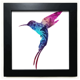 thumbnail image 1 of Colorido pájaro mosca proteger animal mascota amante Mesa de pared con marco cuadrado negro, 1 of 4
