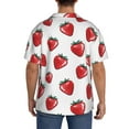 thumbnail image 3 of Yiaed Hand Drawn Strawberry Print Mens Casual Wrinkle Free Shirts Short Sleeve Button Down Summer Stretch Dress Shirt-Large, 3 of 5