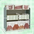 thumbnail image 3 of Qaba Toy Organizer with 6 Storage Bins, 25" x 12" x 26", Green, 3 of 10