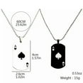 thumbnail image 3 of GKNET Playing Card Ace Of Spades Stainless Steel Viking Pendant Necklace Gift, 3 of 5