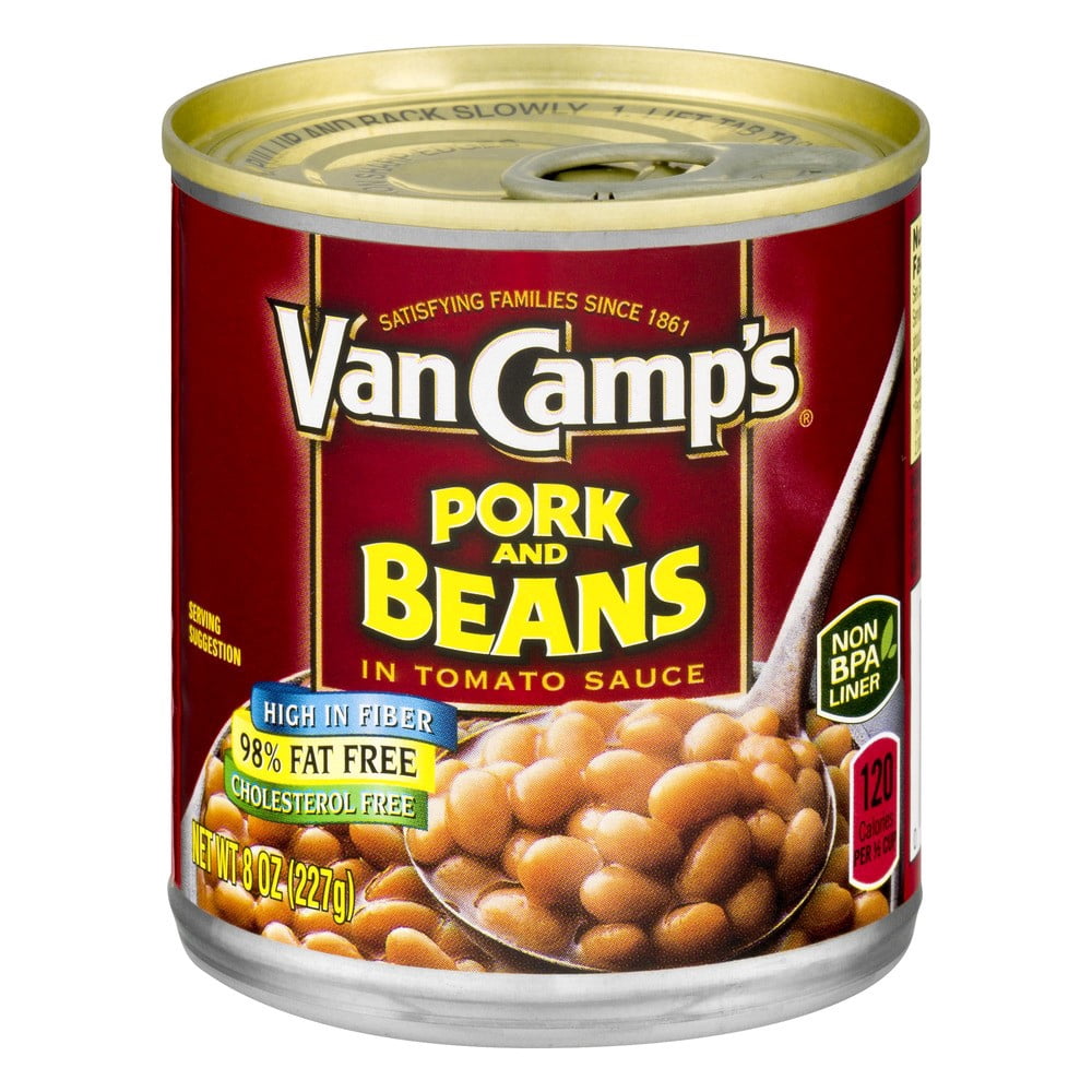 (6 Pack) Van Campâ s Pork and Beans in Tomato Sauce, 8 Ounce - Walmart Large Cans Of Pork And Beans