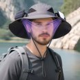 thumbnail image 6 of Kugisaki Sun Hat with Fans Solar Power Fan Wide Brim Sun Hat Fishing Essentials for Hiking Beach Summer Outdoor, 6 of 6