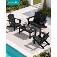 thumbnail image 2 of Sunny Lane Outdoor Coffee Table, HDPE Patio Coffee Table for Outside, Rectangle, Black, 2 of 11