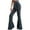 Navy, variant on Kaemgyyd Women's Corduroy Flare Pants Casual Ribbed High Waist Bootcut Pants Stretchy Slim Bodycon Bell Bottom Trousers
