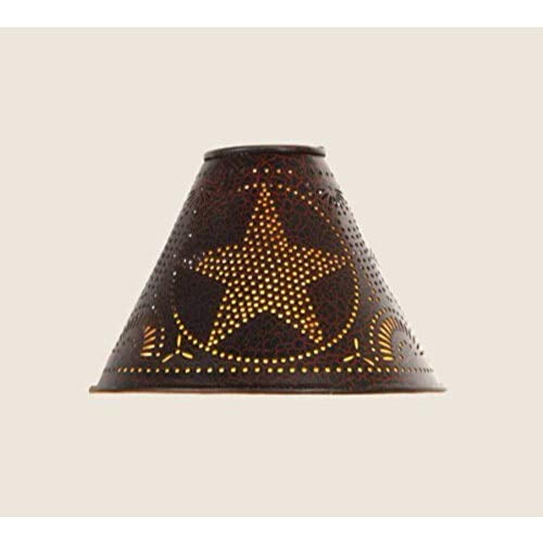 Colonial Tin Punched Star Lamp Shade In Le Black Clips On Light Bulb 2 X 6 4 Canada Colonial Tin Punched Star Lamp, Black Punched Tin Lamp Shader