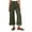 Army Green, variant on CHUMUD Women Linen Pants Casual Loose High Waist Boho Wide Leg Cropped Palazzo Beach Pants Summer Outfits 2025 Trendy