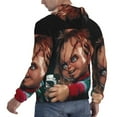 thumbnail image 4 of Lsque Chucky Pattern Casual Men's Hoodie,Hooded Sweatshirt with Kangaroo Pocket,Pullover Hoodie-3X-Large, 4 of 8