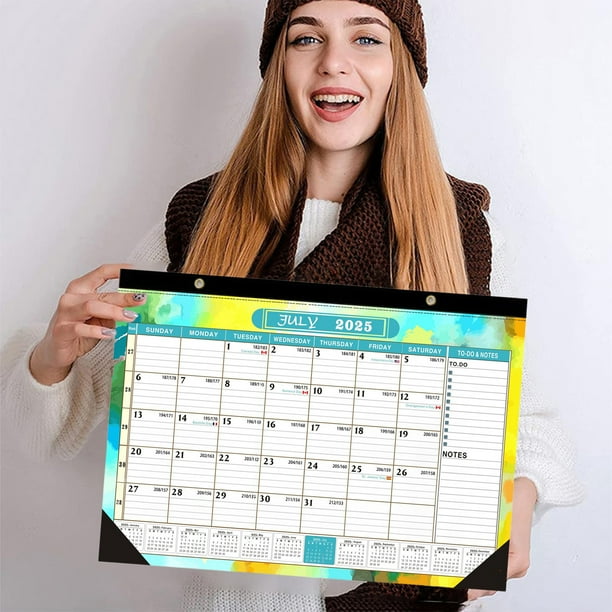 Calendario de Escritorio En Inglés de Julio de 2025 a Diciembre de 2026