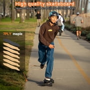 MEEPO Campus Electric Skateboard with Remote, 26.7 in Compact 7-Ply Maple E-Skateboard, Up to 16 MPH, 8–10 Mile Range, 4 Speed Modes, Smooth Braking, Carry Handle, for Teens & Beginners