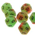 thumbnail image 3 of 10 Stk. Doppelfarbige D12 Würfel Set Würfelset Würfelspiel Für Partyspiel Brettspiel naranja CUTICAT Juego de dados de 12 caras, 3 of 8