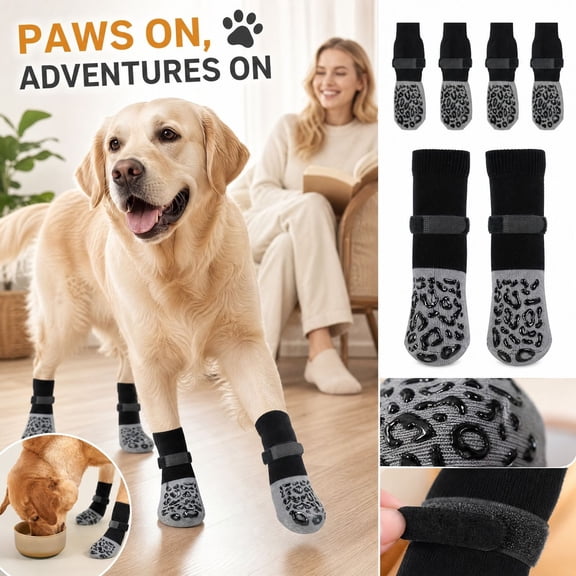ZZAIXHL Non Slip Dog Socks with Grippers Prevent from Licking Paws Anti-Slip Dogs Grip Socks for Senior Dogs on Hardwood Floor