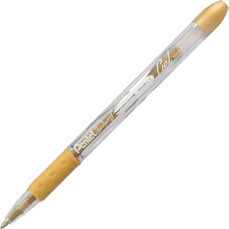 Pentel Arts Pentel Sunburst Metallic Color Permanent Gel Pens - Medium Pen Point - 0.8 mm Pen Point Size - Refillable - Gold, Silver Gel-based Ink - 2 / Pack Pentel Arts Pentel Sunburst Metallic Color Permanent Gel Pens - Medium Pen Point - 0.8 mm Pen Point Size - Refillable - Gold, Silver Gel-based Ink - 2 / Pack
