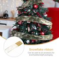 thumbnail image 5 of WEAVILUX 2Pcs Sheer Golden Glitter Ribbon with Snowflake Design for Christmas Packaging and Festive Home Decor, 5 of 8