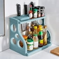 thumbnail image 1 of tumgatte Multi-purpose Kitchen ShelfDouble Plastic Floor Kitchen Spice RackRemovable Hole Knife Storage Shelf Wal&mart Deals, 1 of 7
