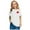 White, variant on Spazoro Toddler Girls T-shirts, Summer Crewneck Casual Graphic Short Sleeve Tops Tee White Size 7 T