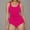 Hot Pink, variant on Sentmoon Bathing Suits Curvy Swimsuits for Women Tummy Control Push Up Solid Color Plus Size Drawstring Womens Swimwear Summer Beach Accessories for Fashion and Trendy Looks